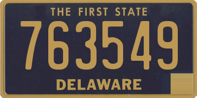 DE license plate 763549