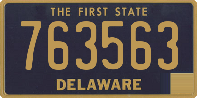 DE license plate 763563