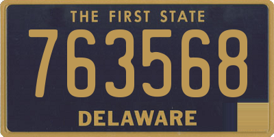 DE license plate 763568