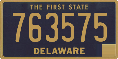 DE license plate 763575