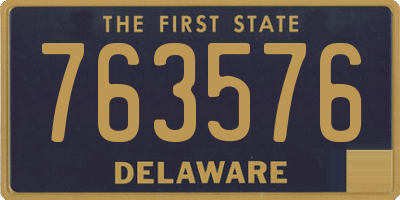DE license plate 763576