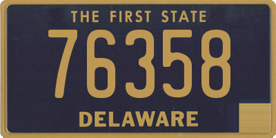 DE license plate 76358