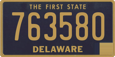 DE license plate 763580