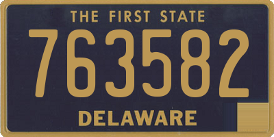 DE license plate 763582
