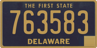 DE license plate 763583