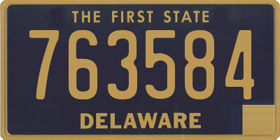 DE license plate 763584