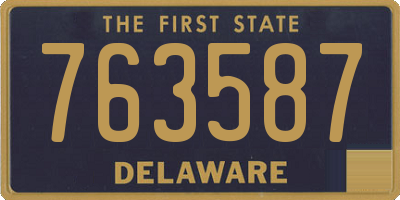 DE license plate 763587