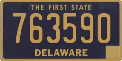 DE license plate 763590