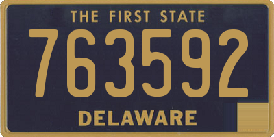 DE license plate 763592
