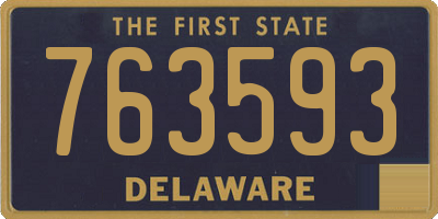 DE license plate 763593