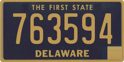 DE license plate 763594