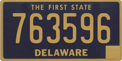 DE license plate 763596
