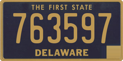 DE license plate 763597