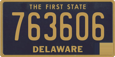 DE license plate 763606