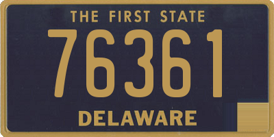 DE license plate 76361