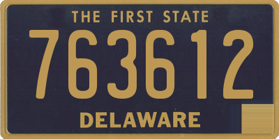 DE license plate 763612