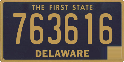 DE license plate 763616