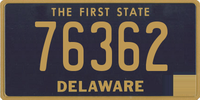 DE license plate 76362