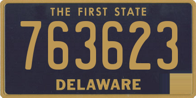 DE license plate 763623