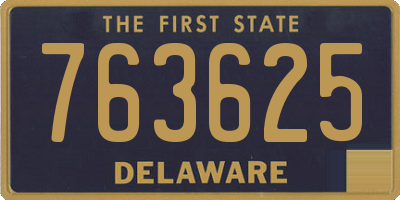 DE license plate 763625