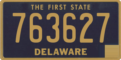 DE license plate 763627