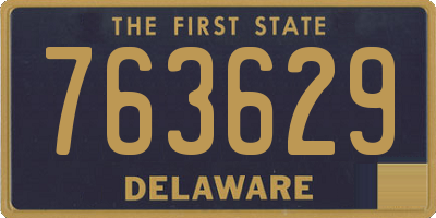 DE license plate 763629