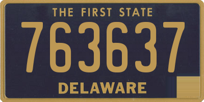 DE license plate 763637