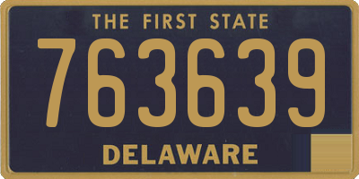 DE license plate 763639