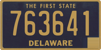 DE license plate 763641
