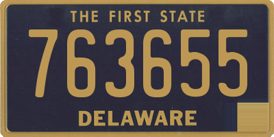 DE license plate 763655