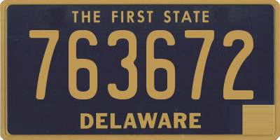 DE license plate 763672