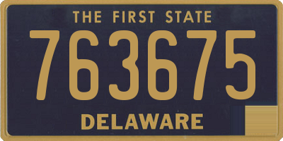 DE license plate 763675
