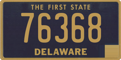 DE license plate 76368
