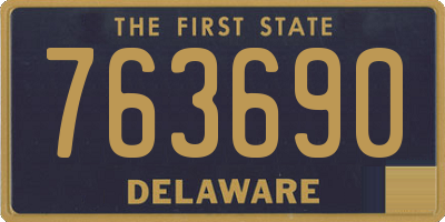 DE license plate 763690