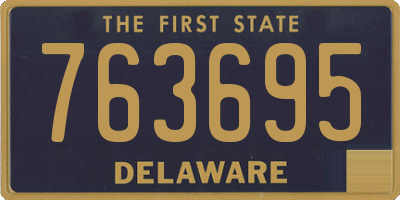 DE license plate 763695