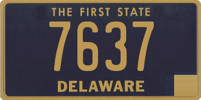 DE license plate 7637