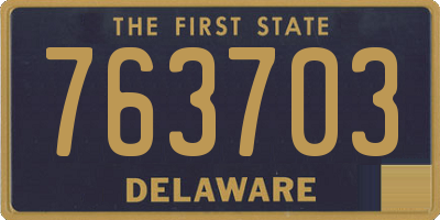 DE license plate 763703