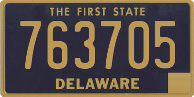 DE license plate 763705