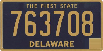 DE license plate 763708