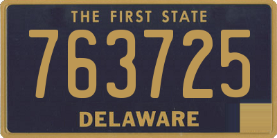 DE license plate 763725