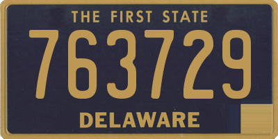 DE license plate 763729