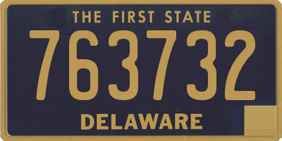 DE license plate 763732
