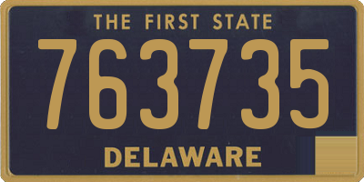 DE license plate 763735