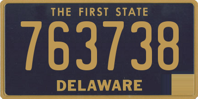 DE license plate 763738
