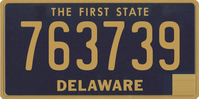 DE license plate 763739