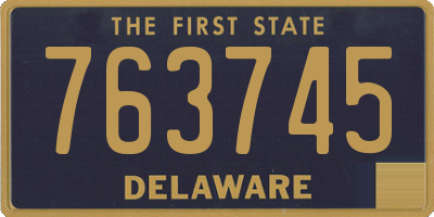 DE license plate 763745