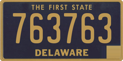 DE license plate 763763