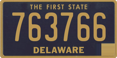 DE license plate 763766