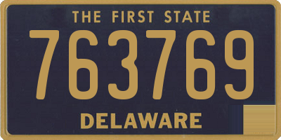 DE license plate 763769