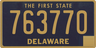 DE license plate 763770